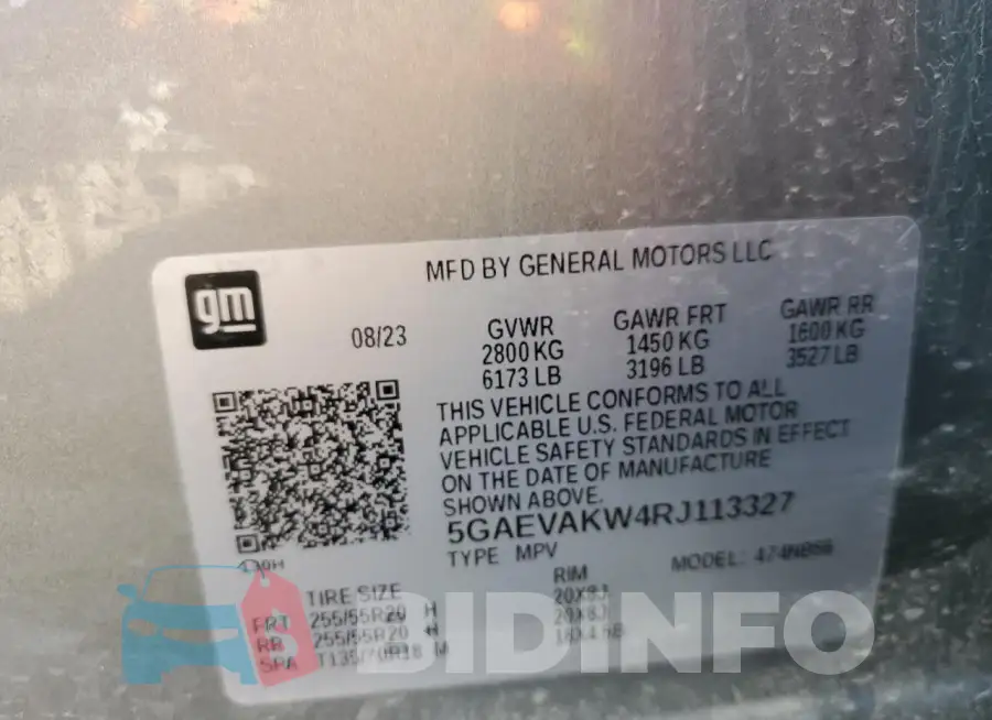5GAEVAKW4RJ113327 Photo# 13