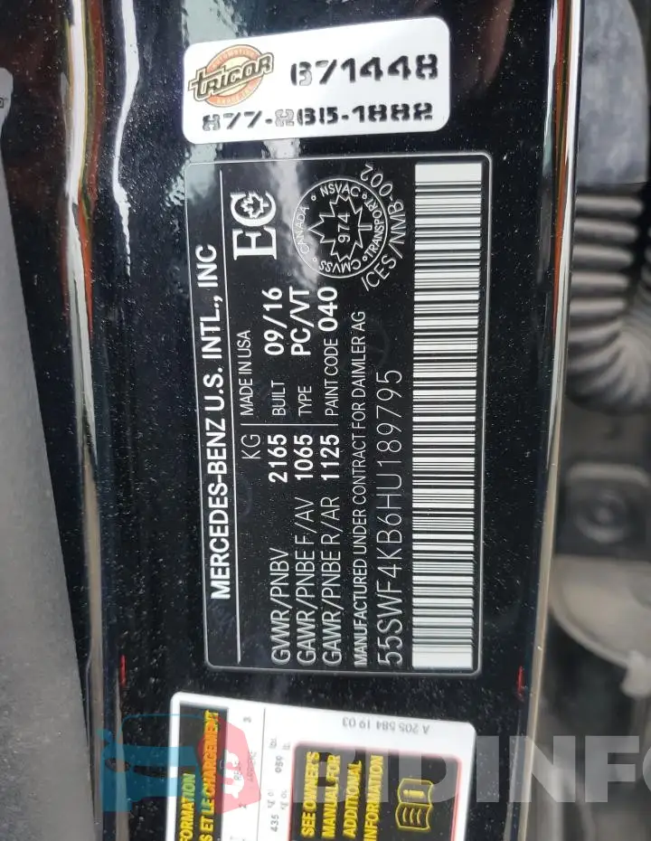 55SWF4KB6HU189795 Photo# 13