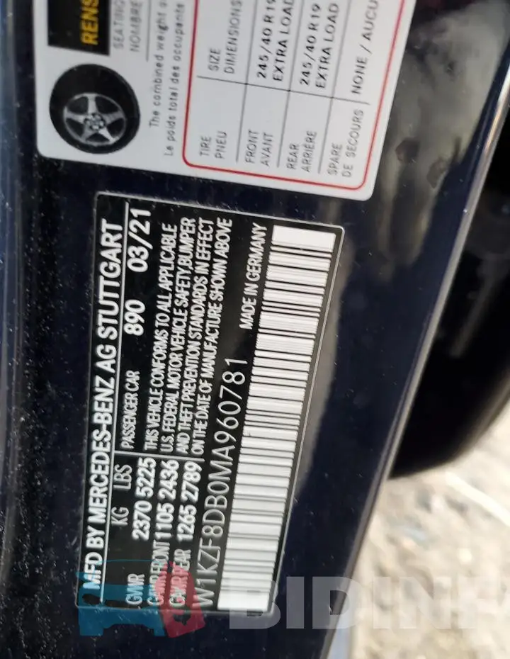 W1KZF8DB0MA960781 Photo# 12