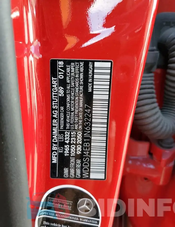 WDDSJ4EB1JN632247 Photo# 12
