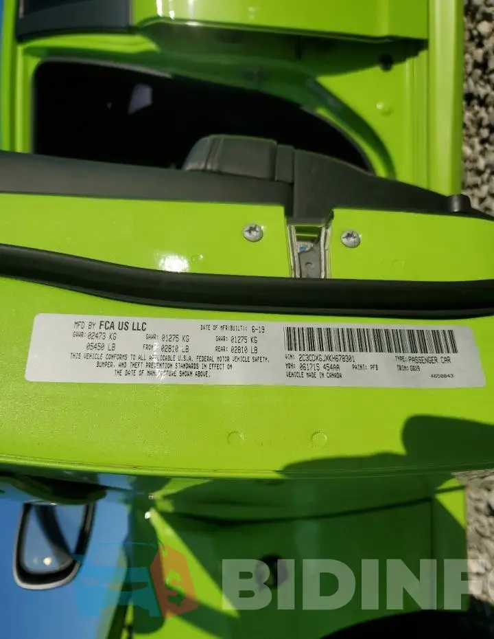 2C3CDXGJXKH678301 Photo# 12