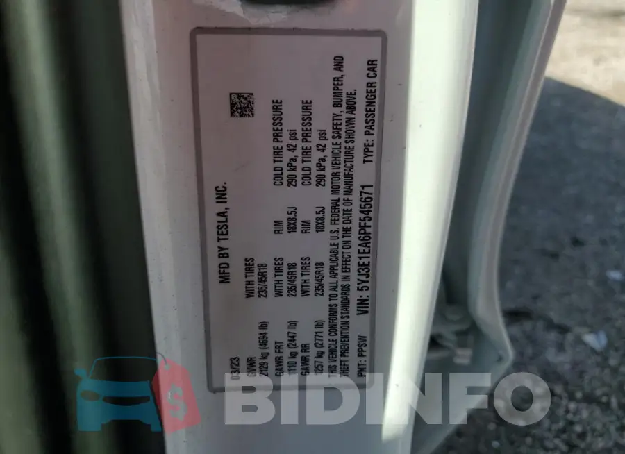 5YJ3E1EA6PF545671 Photo# 13
