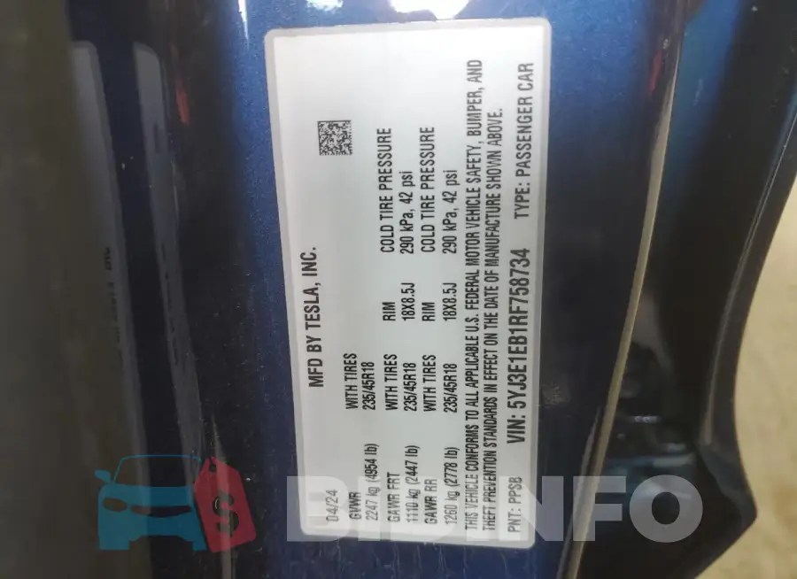 5YJ3E1EB1RF758734 Photo# 13