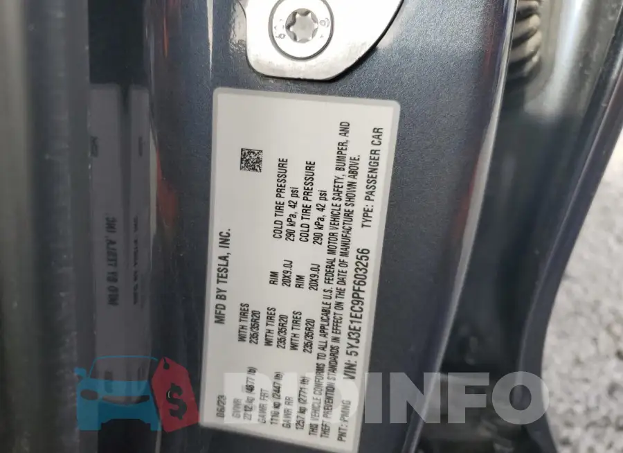 5YJ3E1EC9PF603256 Photo# 13