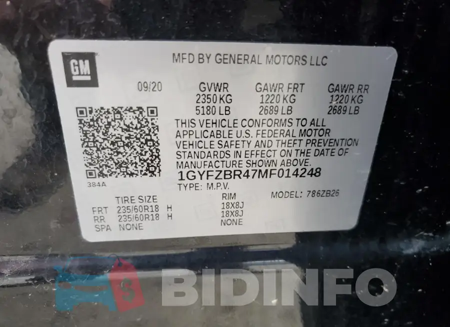 1GYFZBR47MF014248 Photo# 13