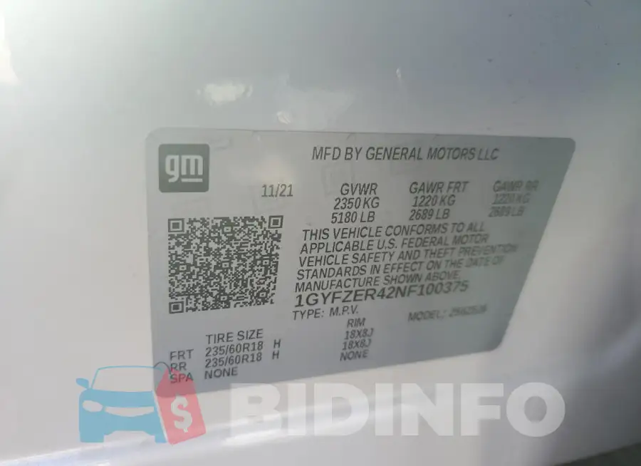 1GYFZER42NF100375 Photo# 13