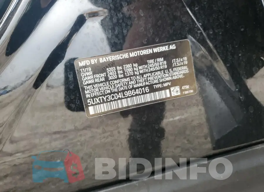 5UXTY3C04L9B64016 Photo# 14