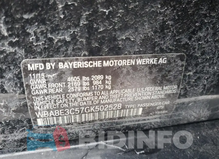 WBA8E3C57GK502528 Photo# 12