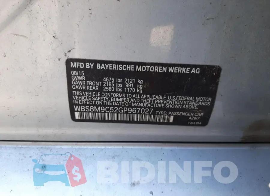 WBS8M9C52GP967027 Photo# 13