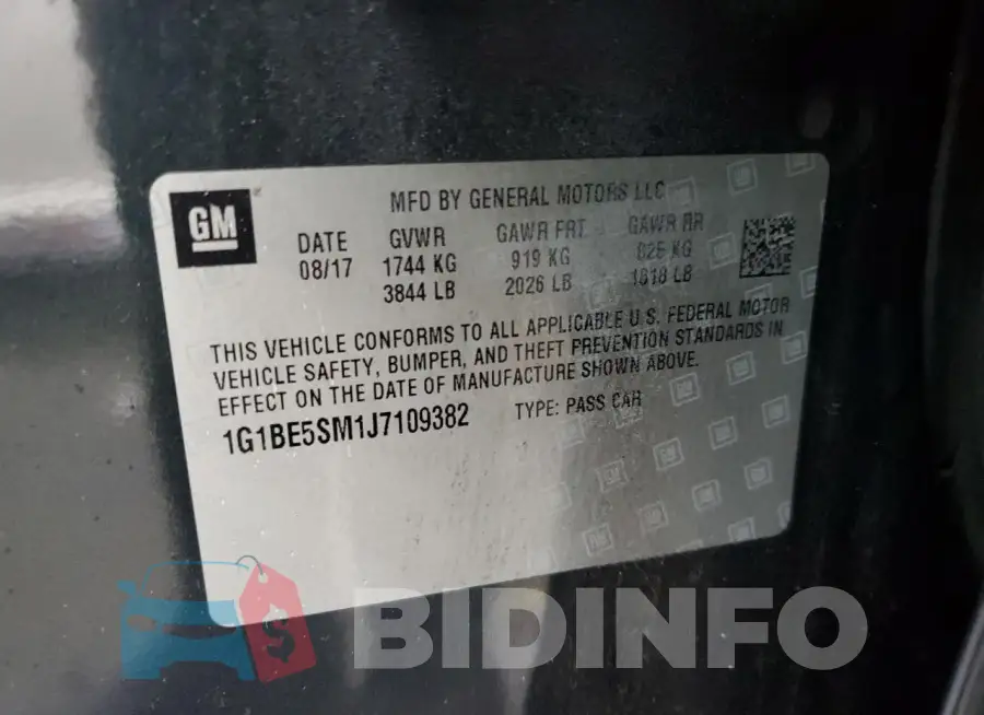 1G1BE5SM1J7109382 Photo# 12
