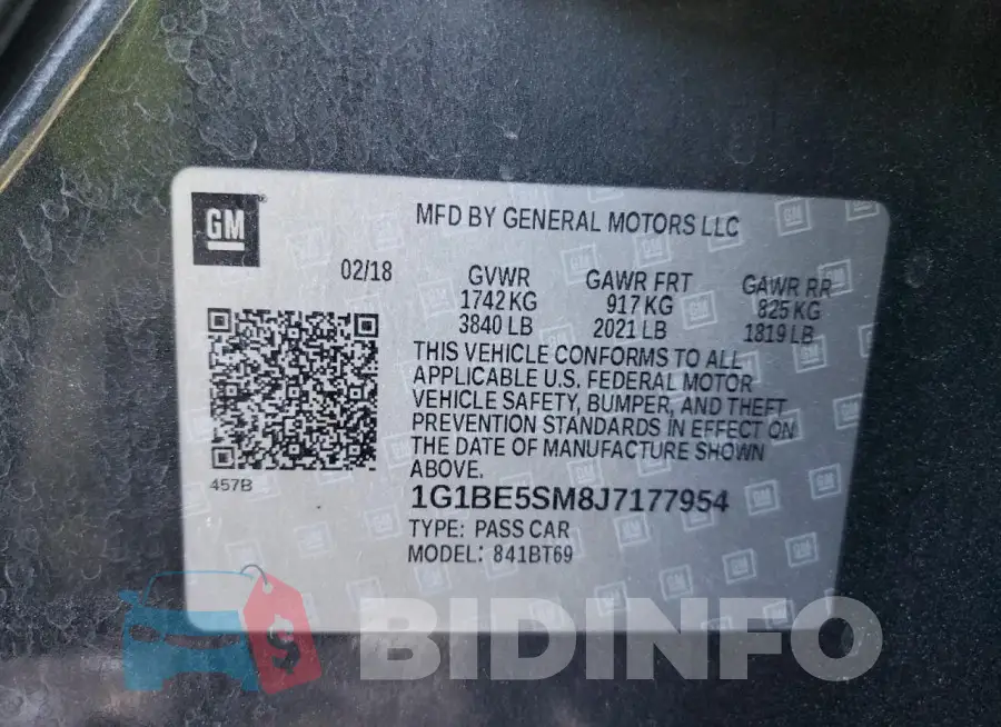1G1BE5SM8J7177954 Photo# 12
