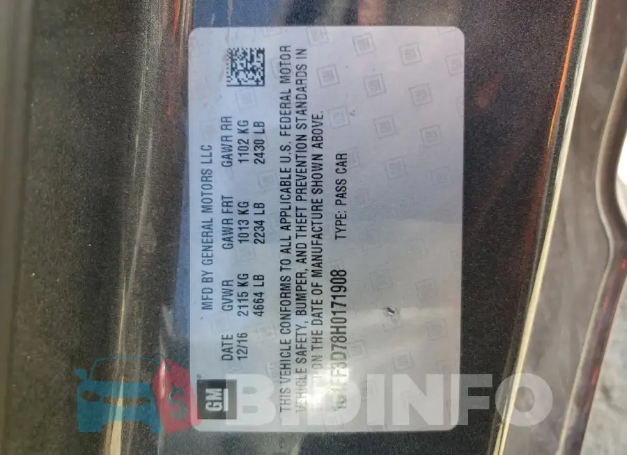 1G1FF3D78H0171908 Photo# 13
