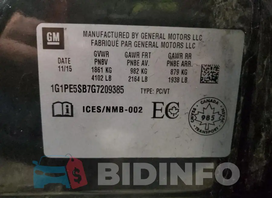 1G1PE5SB7G7209385 Photo# 12