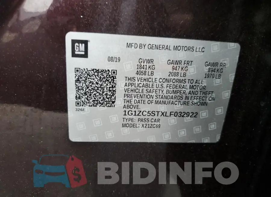 1G1ZC5STXLF032922 Photo# 12