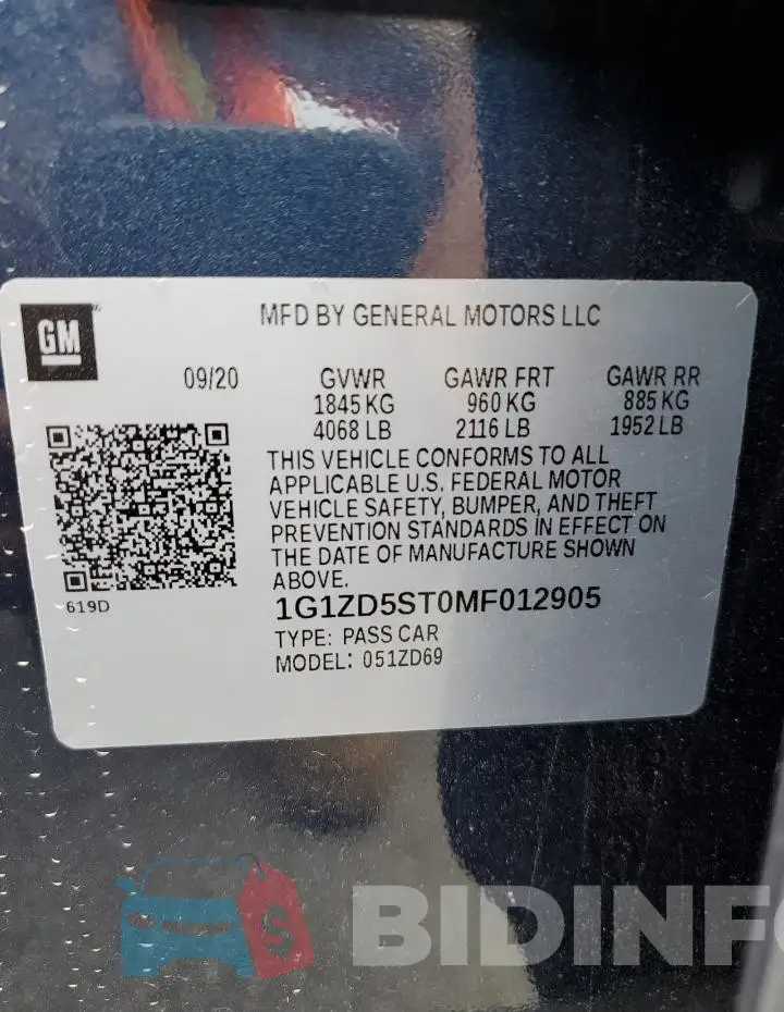 1G1ZD5ST0MF012905 Photo# 12