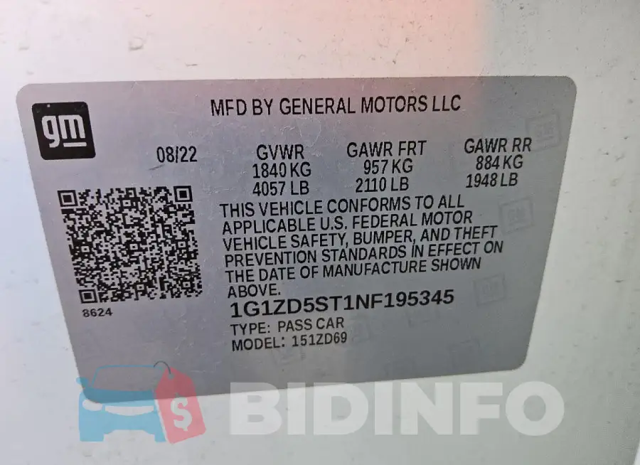 1G1ZD5ST1NF195345 Photo# 13