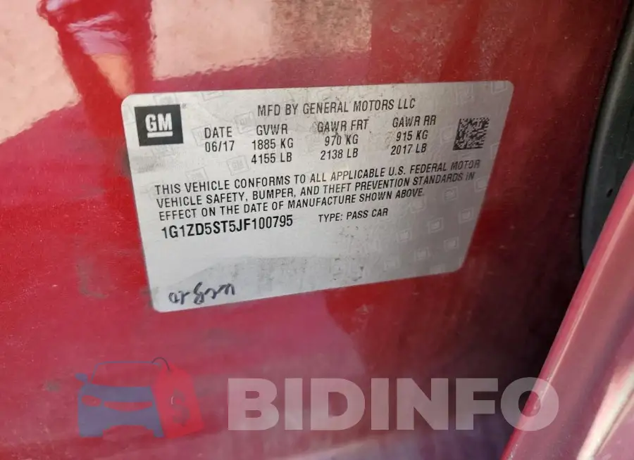 1G1ZD5ST5JF100795 Photo# 12
