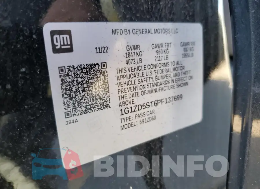 1G1ZD5ST6PF137699 Photo# 12
