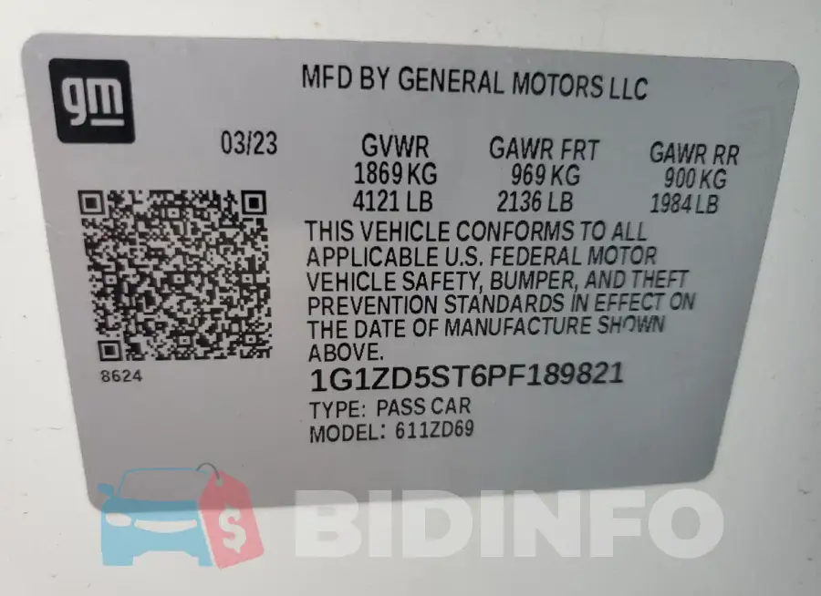 1G1ZD5ST6PF189821 Photo# 12