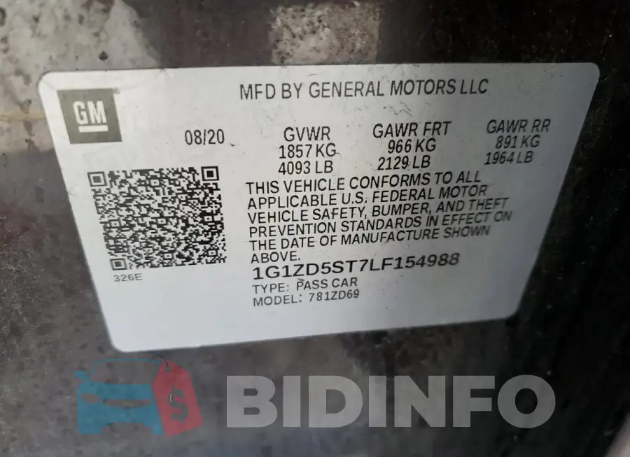 1G1ZD5ST7LF154988 Photo# 12