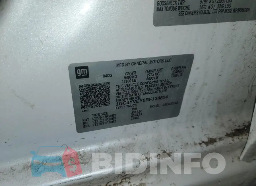 1GC4YVEY0RF124804 Photo# 12