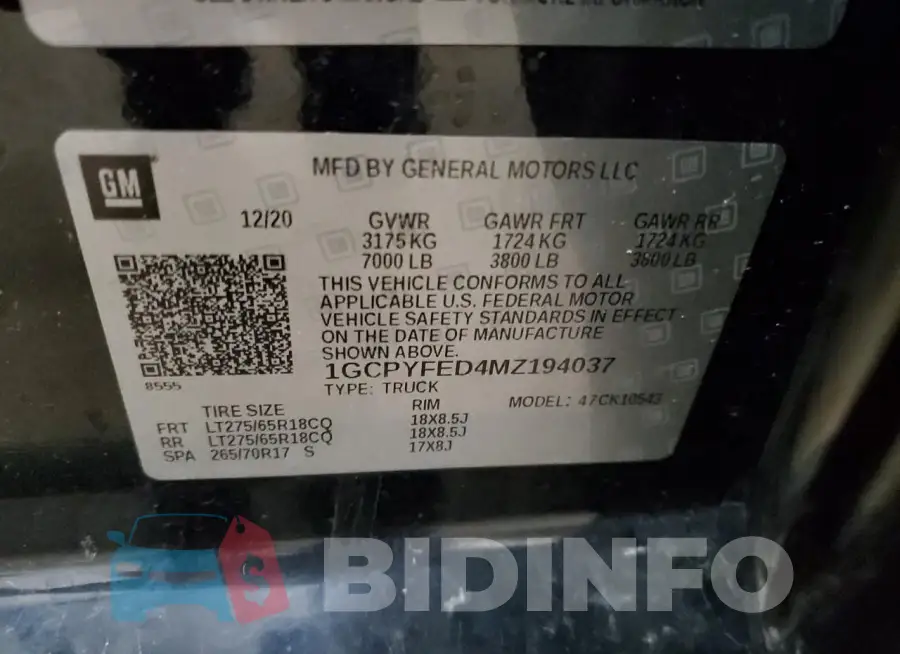 1GCPYFED4MZ194037 Photo# 12