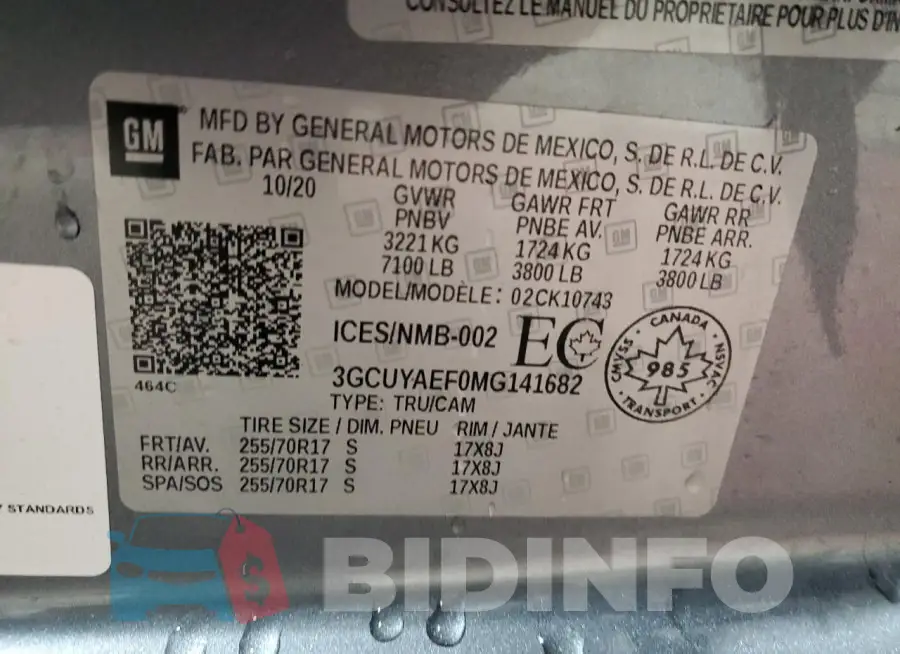 3GCUYAEF0MG141682 Photo# 13