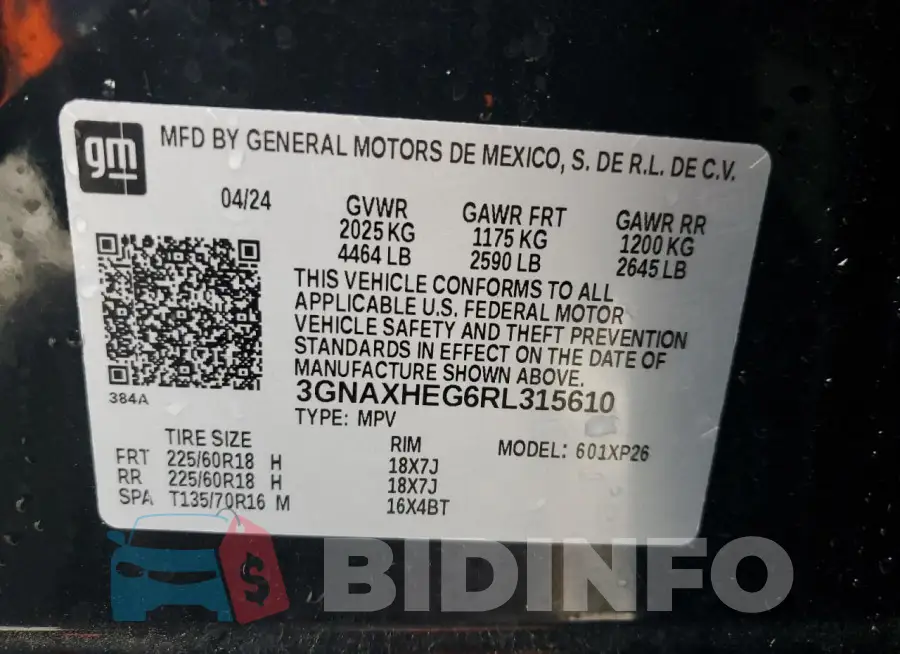 3GNAXHEG6RL315610 Photo# 14