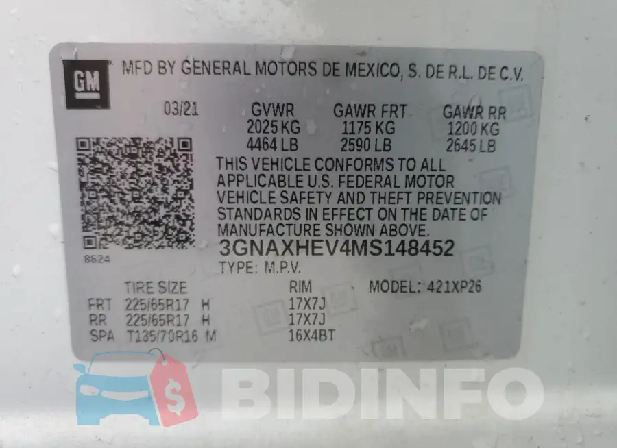 3GNAXHEV4MS148452 Photo# 13