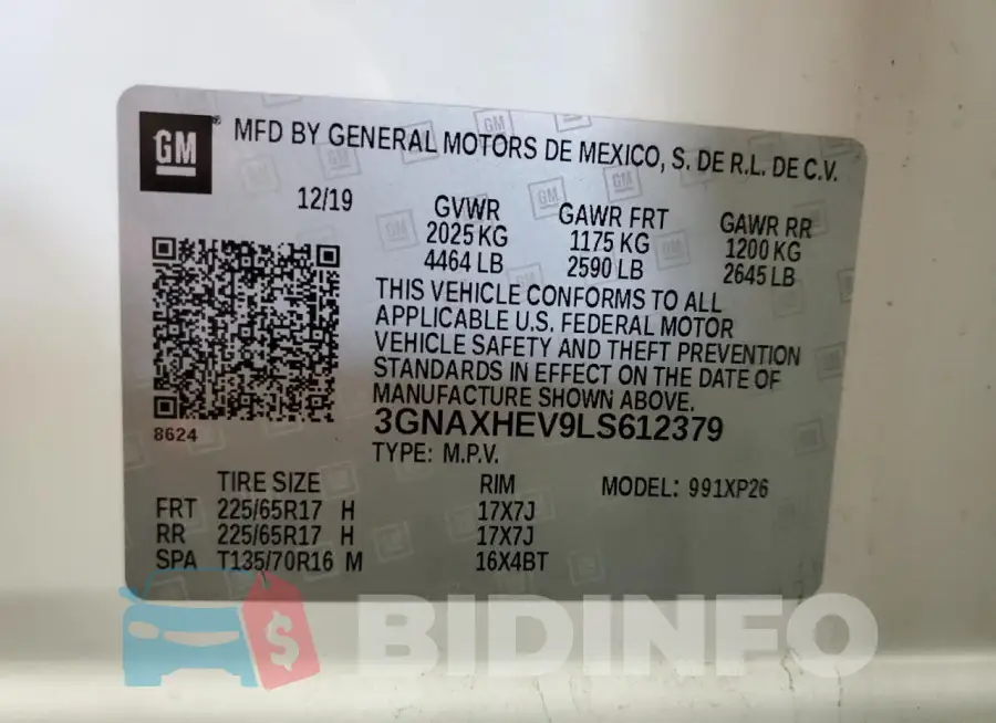 3GNAXHEV9LS612379 Photo# 14