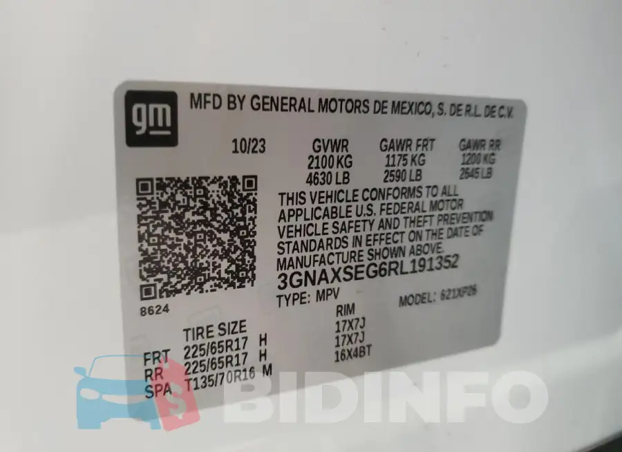 3GNAXSEG6RL191352 Photo# 14