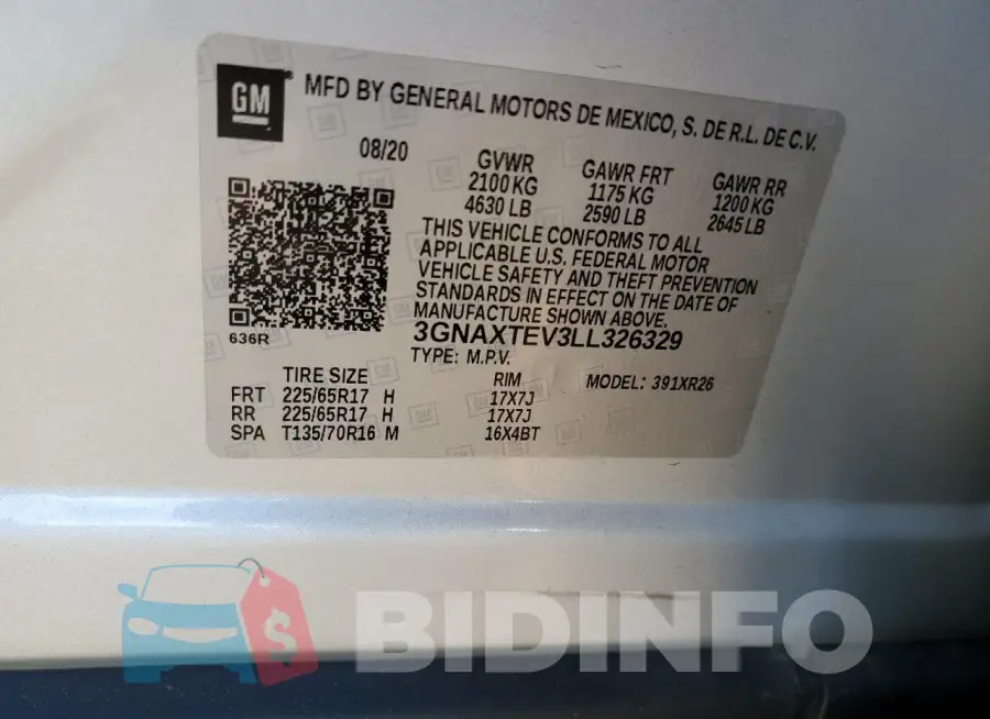 3GNAXTEV3LL326329 Photo# 12