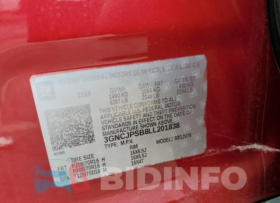 3GNCJPSB8LL201838 Photo# 13