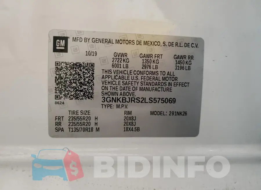 3GNKBJRS2LS575069 Photo# 13
