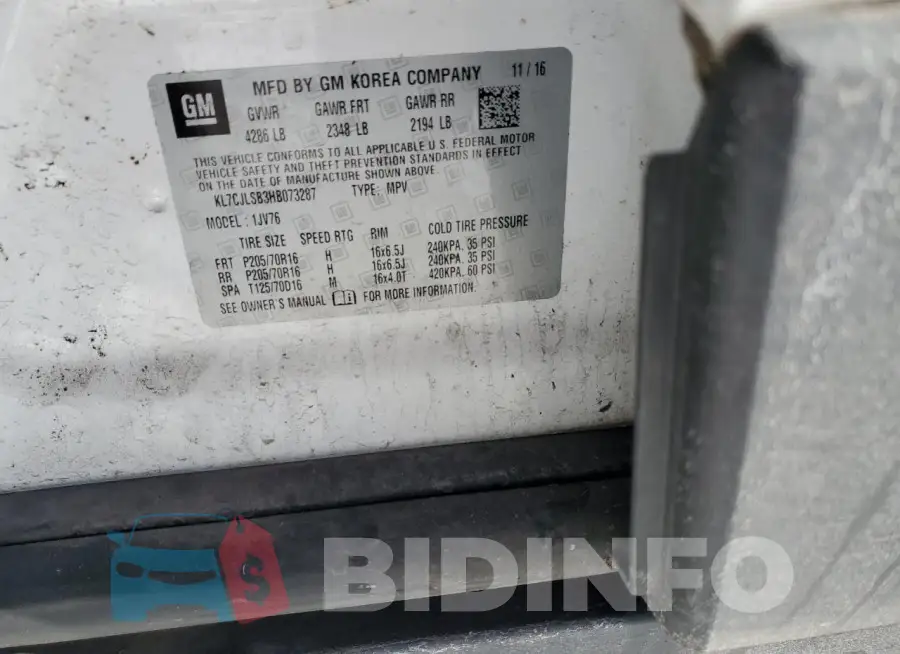 KL7CJLSB3HB073287 Photo# 13
