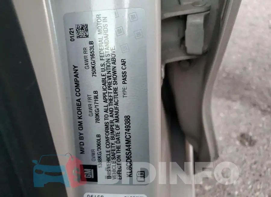 KL8CD6SA4MC749388 Photo# 12