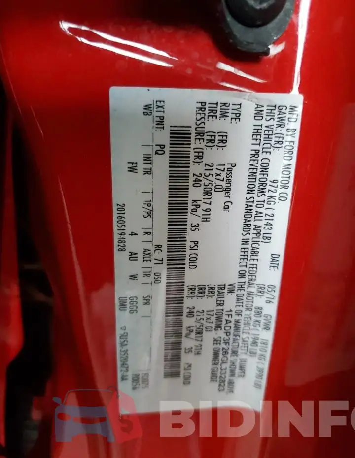 1FADP3F26GL332823 Photo# 12