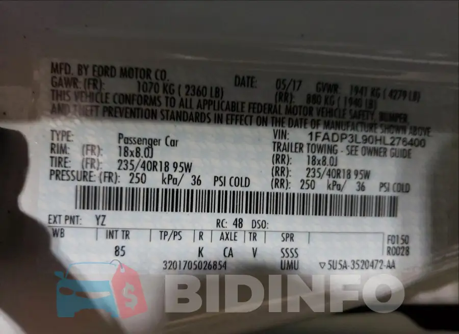 1FADP3L90HL276400 Photo# 10