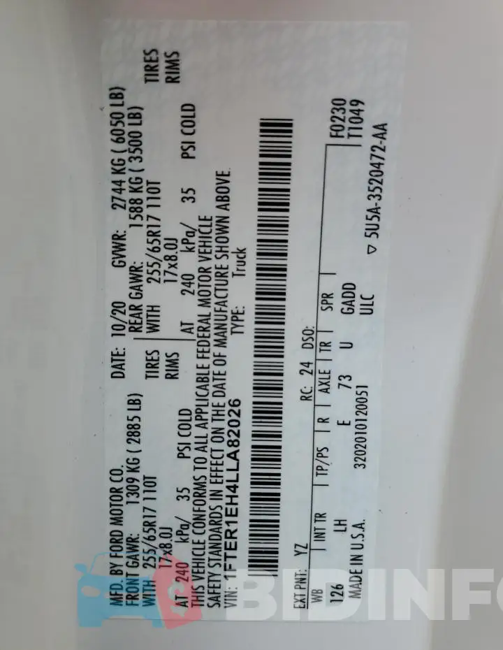 1FTER1EH4LLA82026 Photo# 12