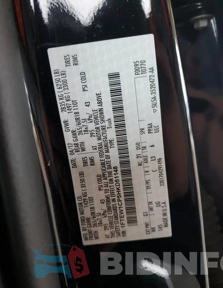 1FTEW1CP5HKD51148 Photo# 12