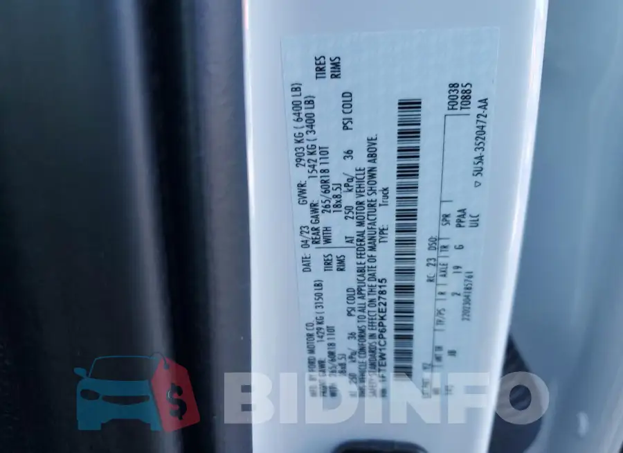 1FTEW1CP6PKE27815 Photo# 12