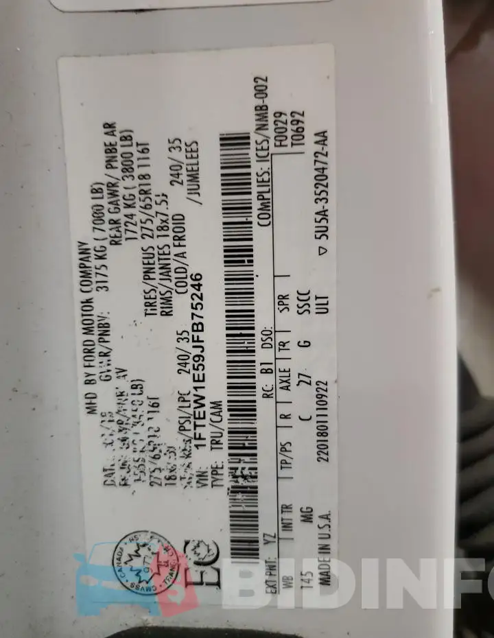 1FTEW1E59JFB75246 Photo# 13