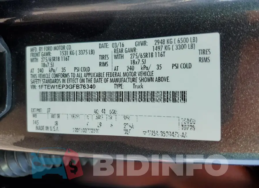 1FTEW1EP3GFB76340 Photo# 13
