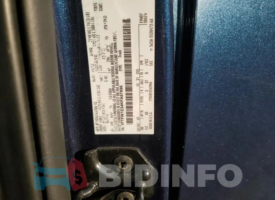 1FTFW1E54KFA67896 Photo# 12