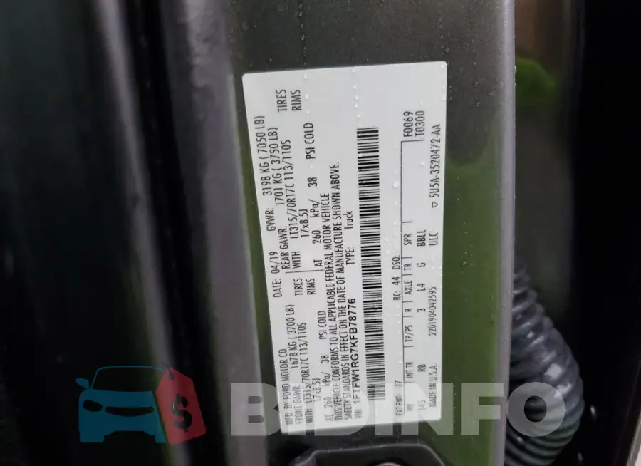 1FTFW1RG7KFB78776 Photo# 12