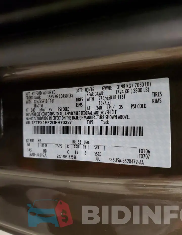 1FTFX1EF2GFB70327 Photo# 12