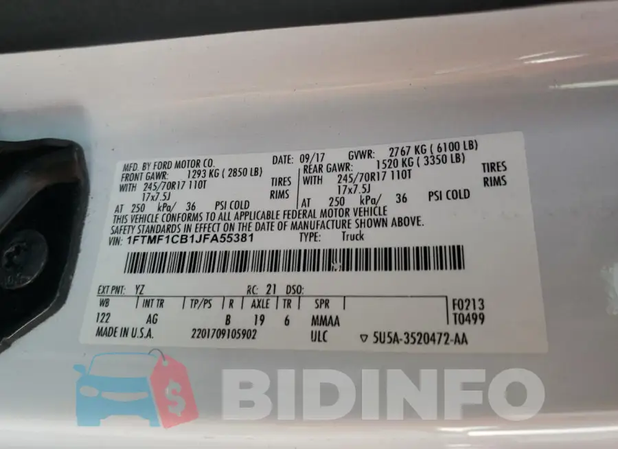 1FTMF1CB1JFA55381 Photo# 12