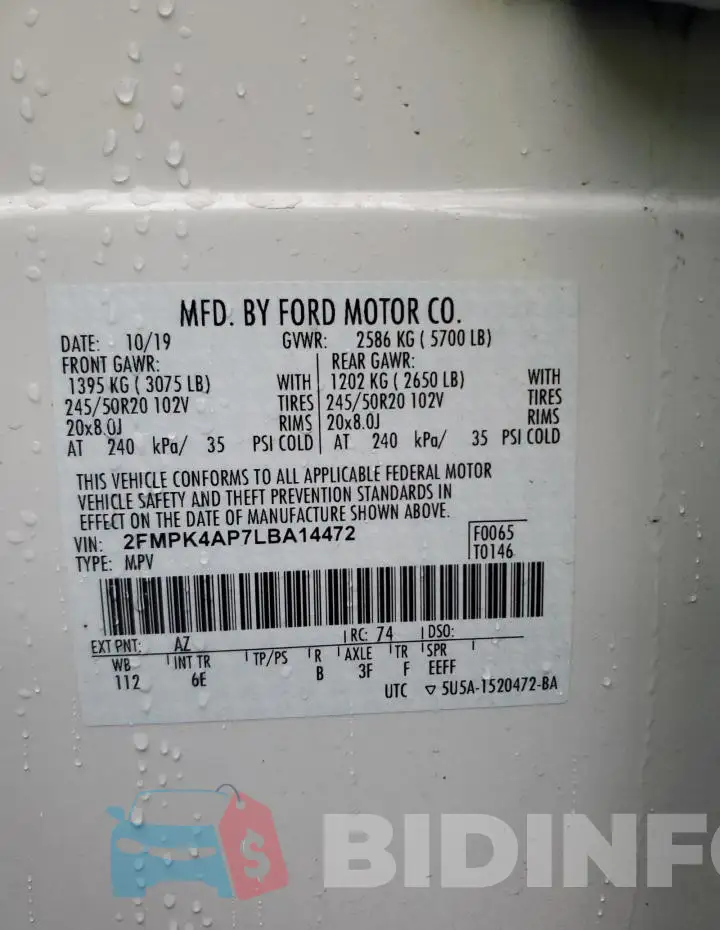 2FMPK4AP7LBA14472 Photo# 14