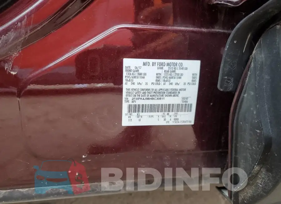 2FMPK4J98HBC30811 Photo# 13