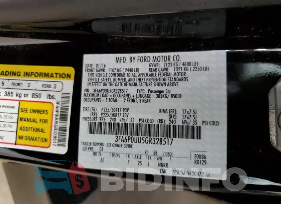 3FA6P0UU5GR328517 Photo# 12